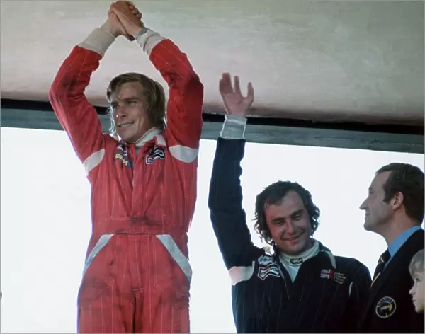 James Hunt, 1st position, with King: Jarama, Spain. 2nd May 1976