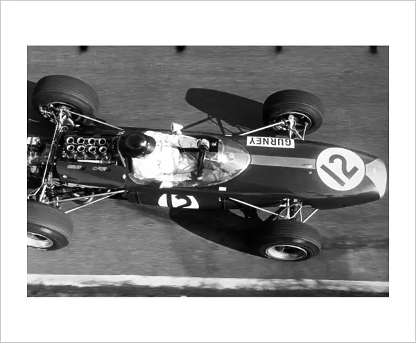 Monza, Italy. 12 September 1965: Dan Gurney, Brabham BT11-Climax, 3rd position, action