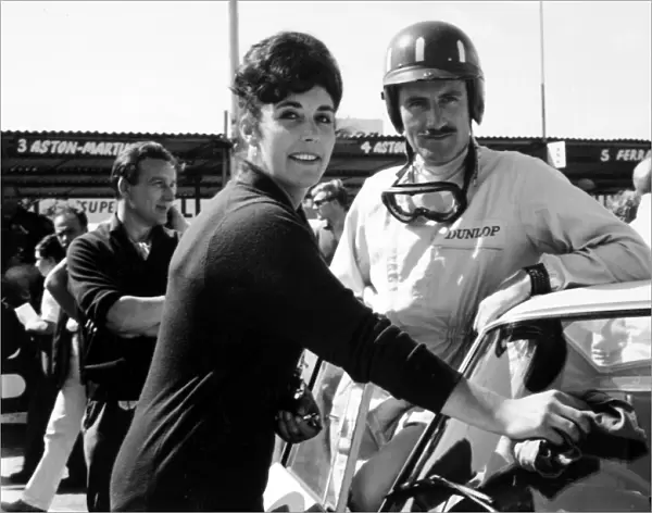 1962 RAC Tourist Trophy: Graham Hill, 2nd position, with wife Bette Hill, portrait