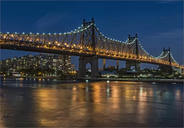 Queensboro (59th Street) Bridge At Twilight; Queens, New York, United States Of America