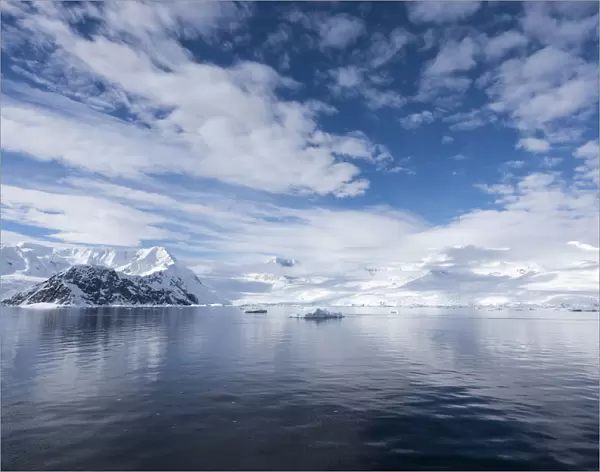 Sky Reflected In Water In Neko Harbour; Antarctica