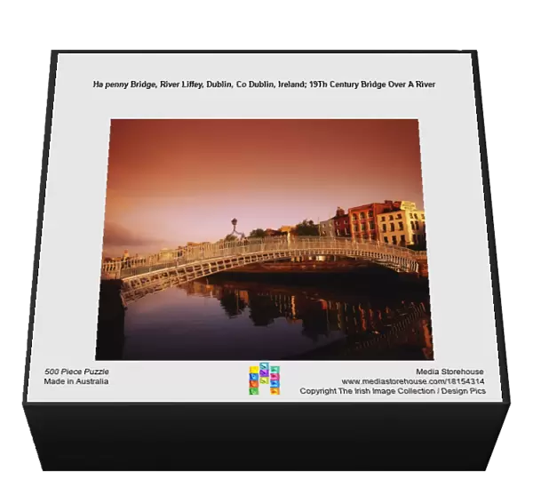 Ha penny Bridge, River Liffey, Dublin, Co Dublin, Ireland; 19Th Century Bridge Over A River