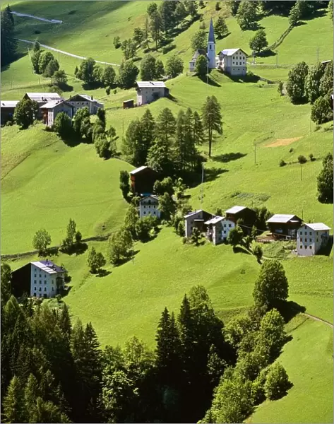 Mountain Village In Dolomites, Italy