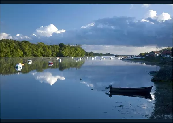 Ballina, Co Mayo, Ireland; Morning Reflections On The River Moy