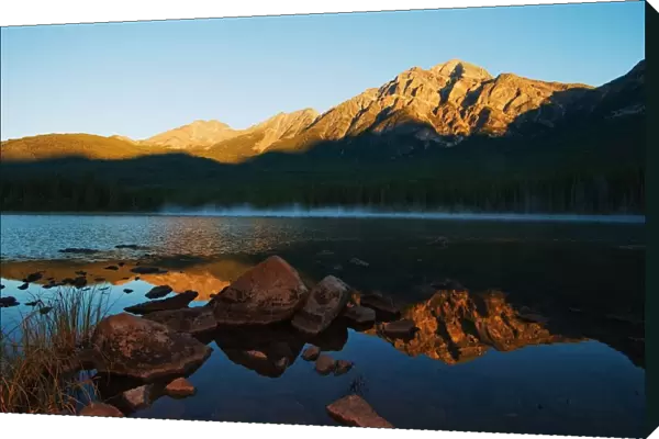 Jasper National Park, Alberta, Canada; Pyramid Lake And Pyramid Mountain