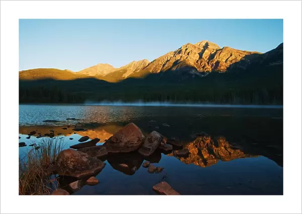 Jasper National Park, Alberta, Canada; Pyramid Lake And Pyramid Mountain