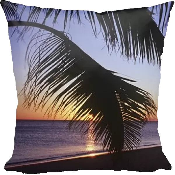 Idyllic Tropical Beach At Sunset