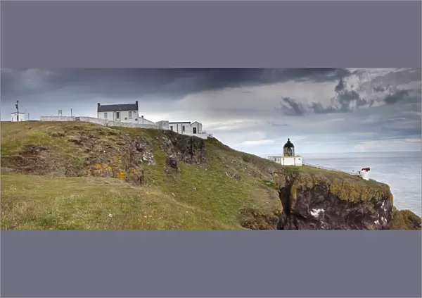 Lighthouse And Foghorn Along The Coast; St. Abbs Head Scottish Borders Scotland