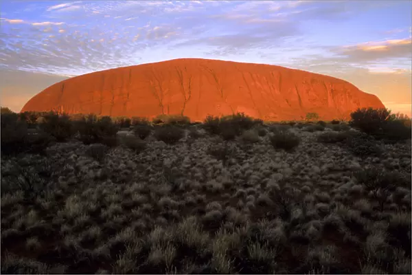 Australia, Northern Territory, Yulara, Uluru-Kata Tjuta National Park, Ayers Rock, Dramatic Skies