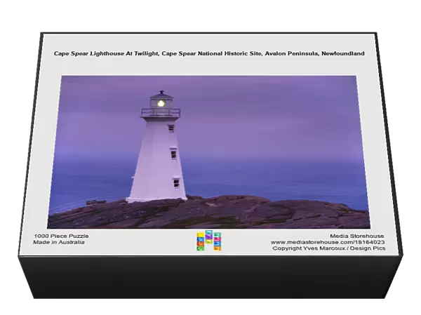 Cape Spear Lighthouse At Twilight, Cape Spear National Historic Site, Avalon Peninsula, Newfoundland