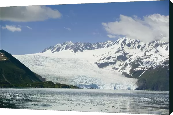 Aialik Glacier Meets Aialik Bay Within The Kenai Fjords National Park Summer Southcentral Alaska