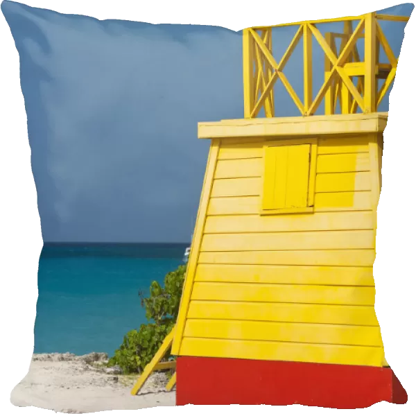 Barbados, Lifeguards tower on Miami Beach; Oistins