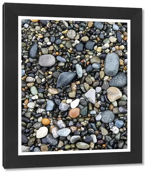 Wet Rocks On The Beach; Oak Harbor, Washington, United States Of America