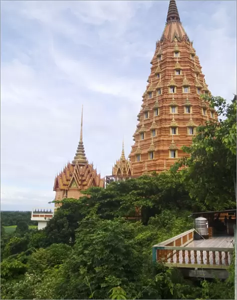 Thailand, Kanchanaburi, Ornate Architecture At Wat Tham Sua