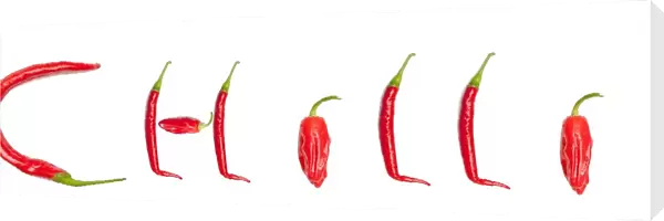 The Word chilli Spelled With Red Jalapeno Peppers
