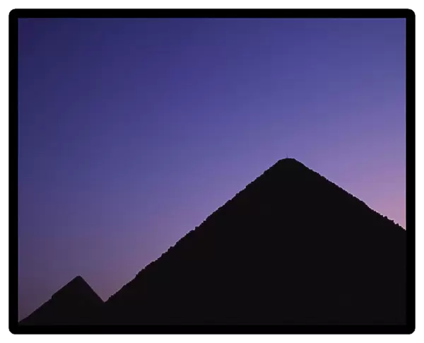 Pyramids In Silhouette, Giza, Egypt
