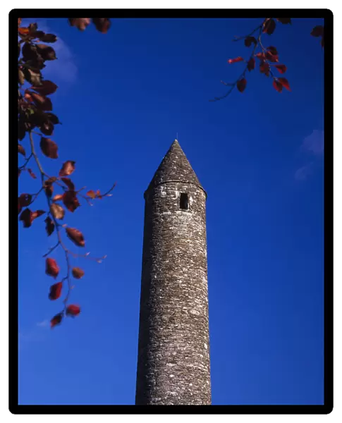 Round Stone Tower At Glendalough