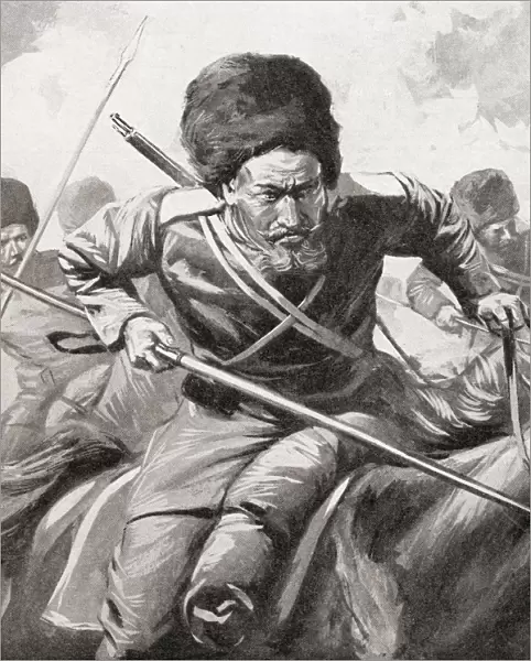 Russian Cossacks During Wwi. From The War Illustrated Album Deluxe, Published 1915