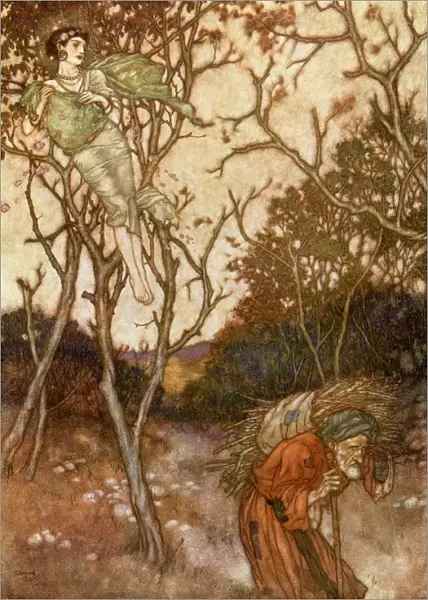 Yet Ah, That Spring Should Vanish With The Rose! That Youths Sweet-Scented Manuscript Should Close! The Nightingale That In The Branches And, Ah Whence, And Whither Flown Again, Who Knows? Illustration By Edmund Dulac To From The Rubaiyat Of Omar Khayyam, Published 1909