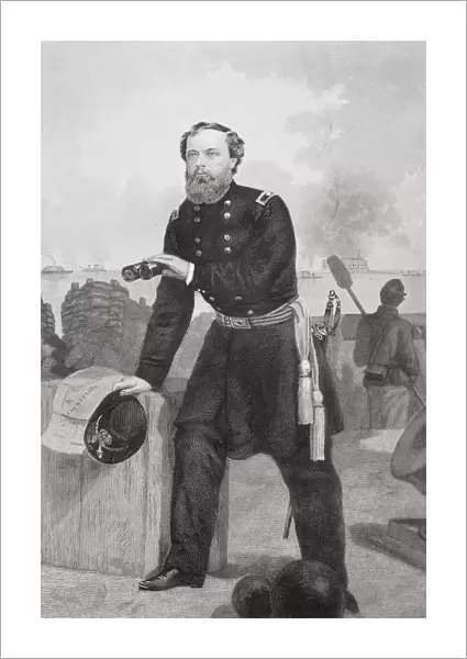 General Q. A. Gillmore 1825 1888. Union General In American Civil War. From Painting By Alonso Chappel