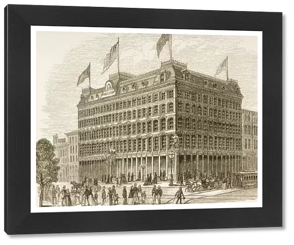 Public Ledger Building Philadelphia Pennsylvania In 1870S. From American Pictures Drawn With Pen And Pencil By Rev Samuel Manning Circa 1880