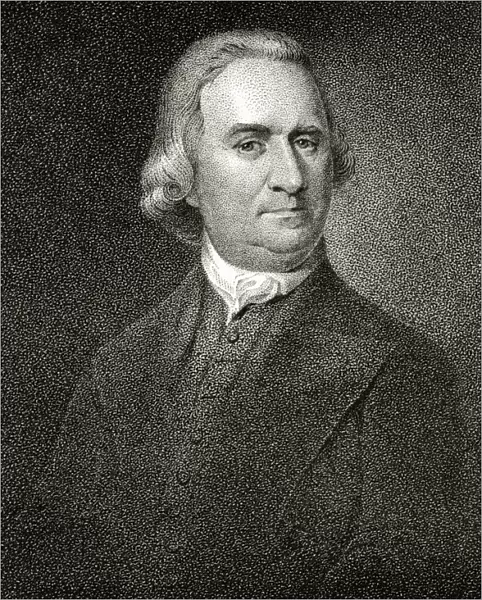 Samuel Adams 1722 To 1803 American Statesman And Founding Father A Signatory Of Declaration Of Independence 19Th Century Engraving By J. B. Longacre After A Painting By Copley