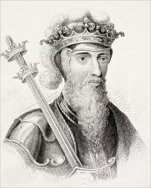 Edward Iii 1312-1377 King Of England From Old Englands Worthies By Lord Brougham And Others Published London Circa 1880 s