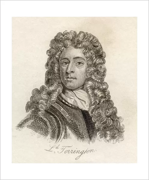 Arthur Herbert, Earl Of Torrington 1647 - 1716. British Admiral And Politician. From The Book Crabbs Historical Dictionary Published 1825