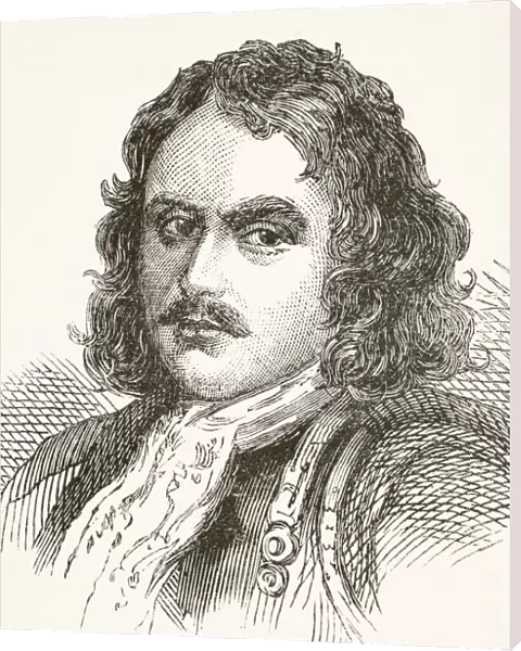 Robert Blake 1599 To 1657. English Military Commander And Admiral. From The National And Domestic History Of England By William Aubrey Published London Circa 1890