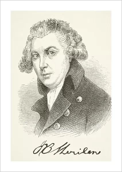 Richard Brinsley Sheridan 1751- 1816. Anglo-Irish Dramatist And Politician. From The National And Domestic History Of England By William Aubrey Published London Circa 1890