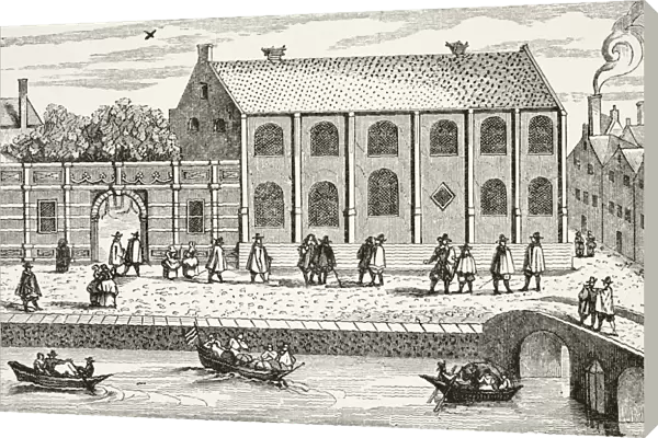 Leyden Or Leiden University Holland After A Contemporary Drawing Made Circa 1614 From Science And Literature In The Middle Ages By Paul Lacroix Published London 1878