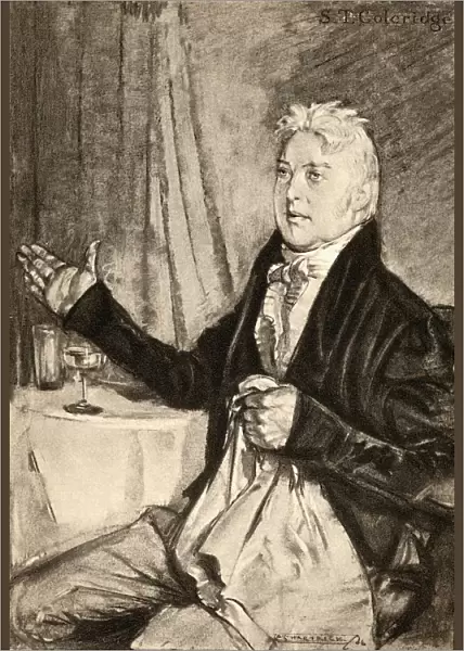 Samuel Taylor Coleridge, 1772 - 1834. English Poet, Critic And Philosopher. From An Illustration By A. S. Hartrick