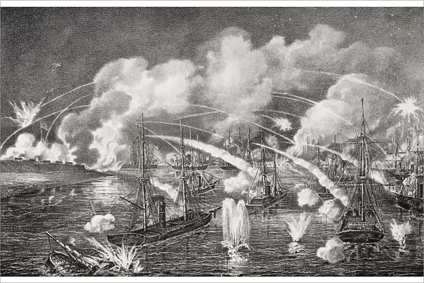 Midnight Naval Bombardment Of Fort Jackson Louisiana 1862