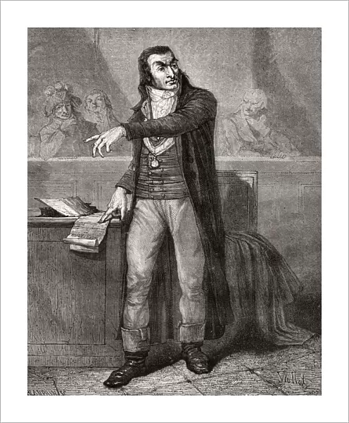 Antoine Quentin Fouquier-Tinville, 1746-95. French Revolutionary. Lawyer And Public Prosecutor (March 1793-July 1794) Of The Revolutionary Tribunal. Engraved By Blanpain After E. Viollat. From Histoire De La Revolution Francaise By Louis Blanc