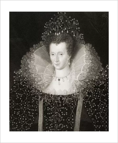 Elizabeth I, 1533-1603. Queen Of England. From The Book 'Gallery Of Portraits'Published London 1833