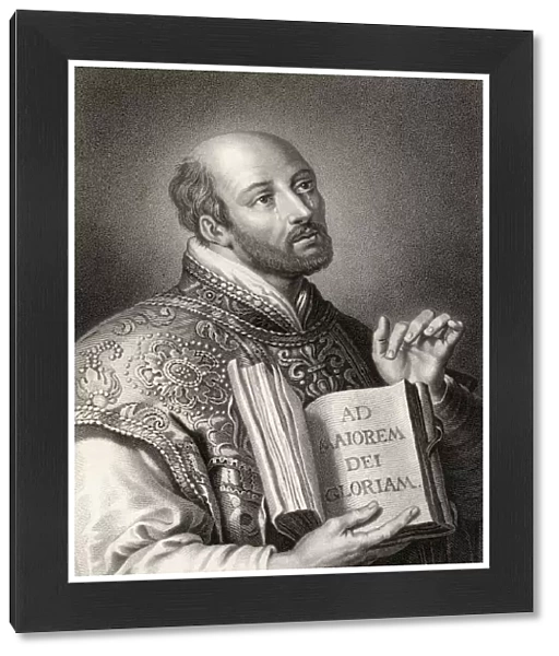 Saint Ignatius Of Loyola 1491-1556 Spanish Theologian And Jesuit Founder Of Society Of Jesus From The Book 'Gallery Of Portraits'Published London 1833