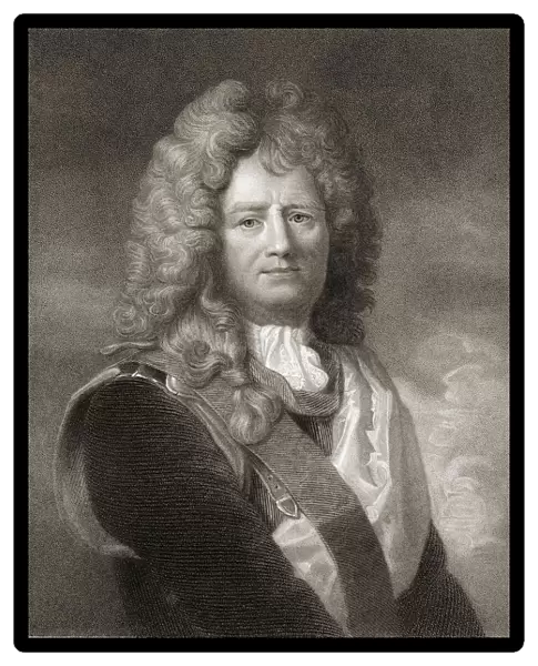 Sebastien Le Prestre De Vauban 1633-1707. French Military Engineer. From The Book 'Gallery Of Portraits'Published London 1833