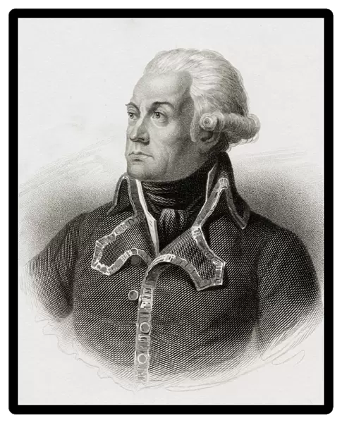 Charles FranAzois Duperier Dumourier 1739-1823. French General. 19Th Century Print Engraved By G. B. Shaw