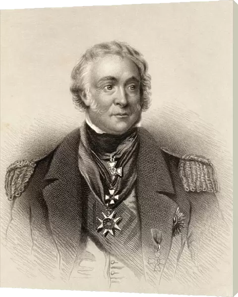 Sir Charles Napier, 1786-1860. Count Napier De Sao Vicente. Commander Of The British Baltic Fleet. 19Th Century Print Drawn And Engraved By Gibbs