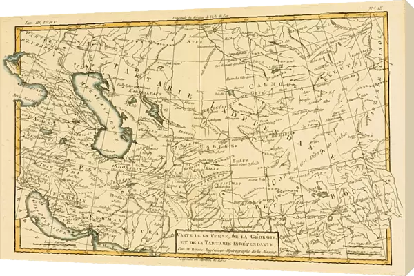 Map Of Central Asia, Circa. 1760. From 'Atlas De Toutes Les Parties Connues Du Globe Terrestre 'By Cartographer Rigobert Bonne. Published Geneva Circa. 1760