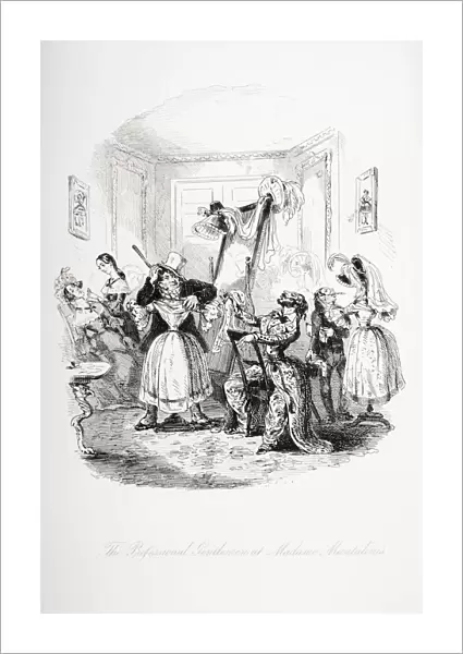 The Professional Gentleman At Madame Mantalini s. Illustration From The Charles Dickens Novel Nicholas Nickleby By H. K. Browne Known As Phiz