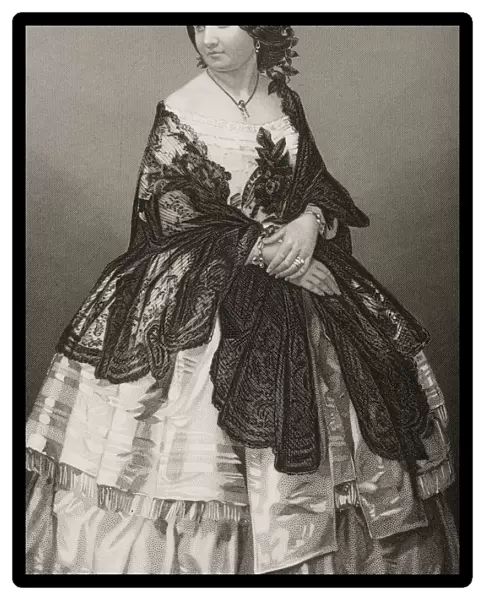 Miss Arabella Goddard, 1836-1922. English Pianist. Engraved By D. J. Pound From A Photograph By Mayall. From The Book The Drawing-Room Portrait Gallery Of Eminent Personages Published In London 1859