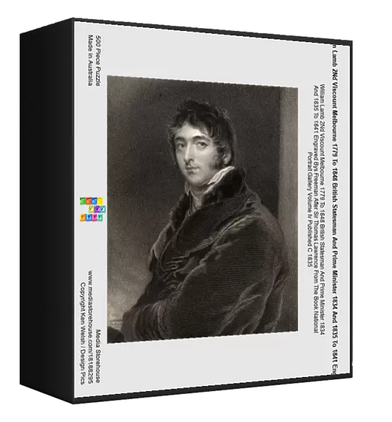 William Lamb 2Nd Viscount Melbourne 1779 To 1848 British Statesman And Prime Minister 1834 And 1835 To 1841 Engraved Bys Freeman After Sir Thomas Lawrence From The Book National Portrait Gallery Volume Iv Published C 1835