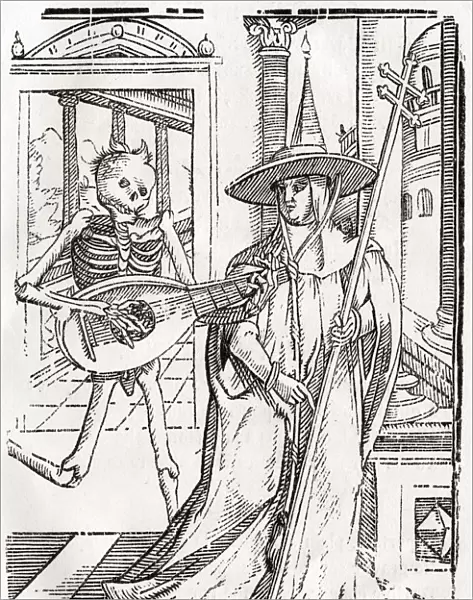 Death Comes To The Cardinal From Der Todten Tanz Or The Dance Of Death Published Basel 1843