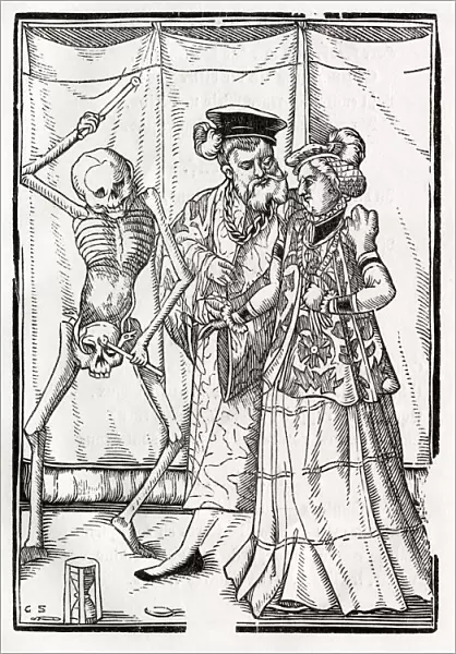 Death Comes To The Duchess Woodcut By Georg Scharffenberg From Der Todten Tanz Or The Dance Of Death Published Basel 1843