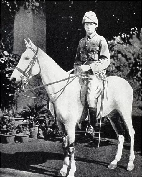 Winston S. Churchill 1874 To 1965 On Horseback In Bangalore India In 1897 From A Roving Commission By Winston S. Churchill Published By Scribners 1930