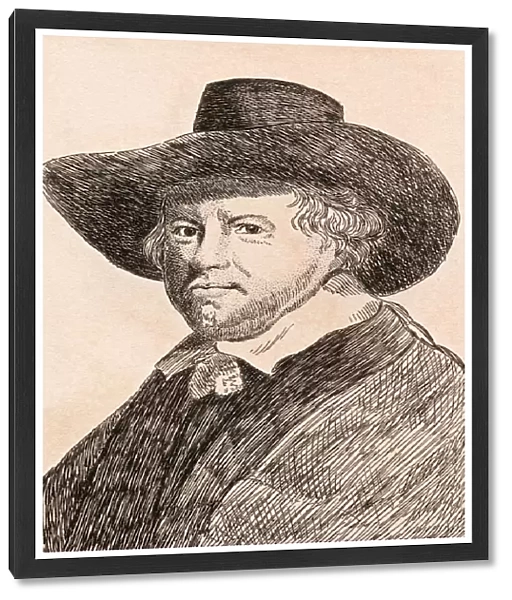 Jan Van Goyen 1596-1656 Dutch Artist From 75 Portraits Of Celebrated Painters From Authentic Originals Etched By James Girtin Published London 1817