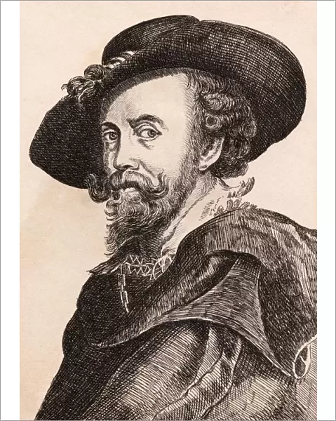 Peter Paul Rubens 1577 A 1640 Flemish Painter From 75 Portraits Of Celebrated Painters From Authentic Originals Etched By James Girtin Published London 1817