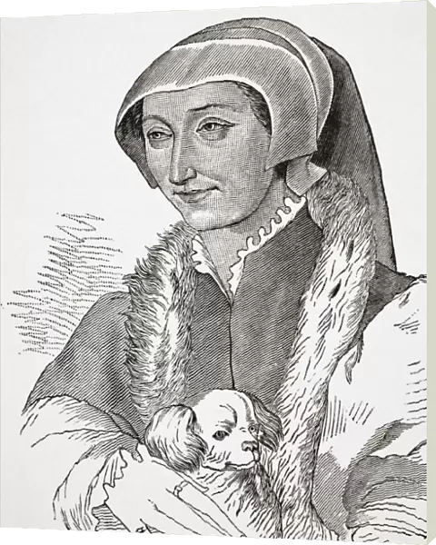 Marguerite De Navarre, 1492 - 1549 Also Known As Marguerite Of Angouleme And Margaret Of Navarre, Queen Consort Of King Henry Ii Of Navarre. From Science And Literature In The Middle Ages By Paul Lacroix Published London 1878