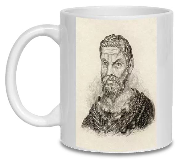Thales Of Miletus Born Circa 624 Bc Died Circa 546 Bc. Pre-Socratic Greek Philosopher From Miletus. One Of The Seven Sages Of Greece. From The Book Crabbes Historical Dictionary Published 1825